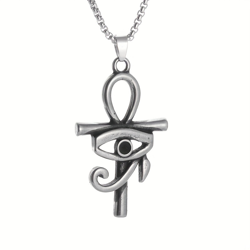 Unisex Ancient Egyptian Ankh Cross Pendant Necklace, Amulet